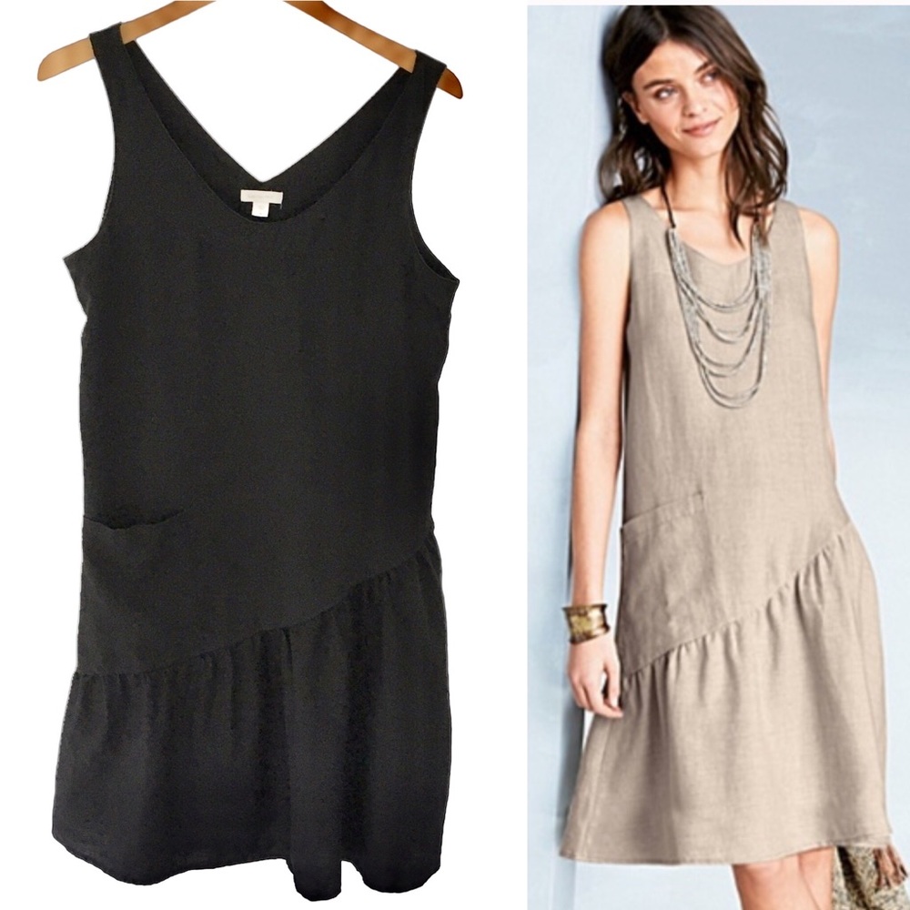Garnet Hill Black and Tan Women's Dresses